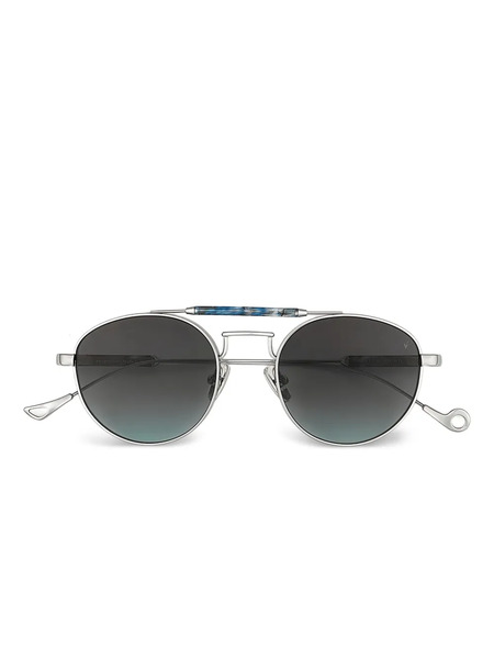  Eyepetizer Metal Round Sunglasses - Silver 