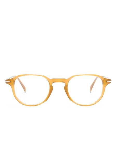 Eyewear By David Beckham Db 1140 Round-frame Glasses - Brown 