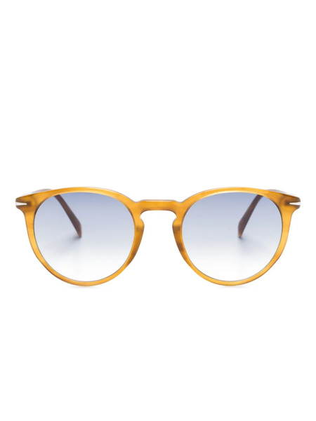  Eyewear By David Beckham Db 1139 Round-frame Sunglasses - Brown 