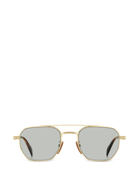  Eyewear By David Beckham Geometric-frame Sunglasses - Gold 