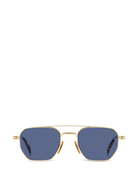  Eyewear By David Beckham Geometric-frame Sunglasses - Gold 