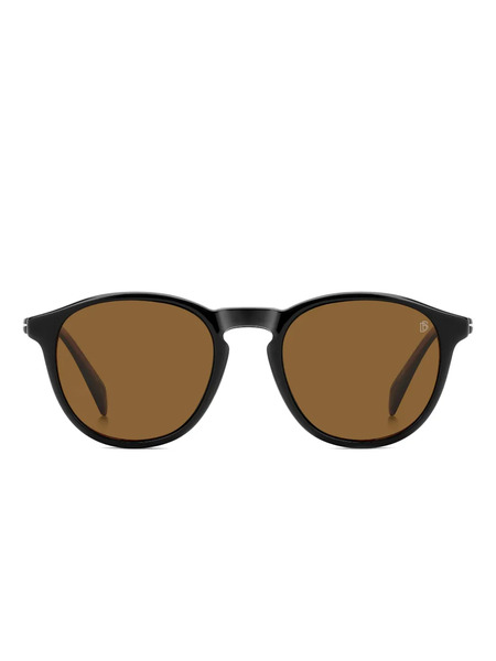  Eyewear By David Beckham Round-frame Clip-on Glasses - Black 