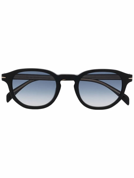  Eyewear By David Beckham Round-frame Gradient Sunglasses - Black 