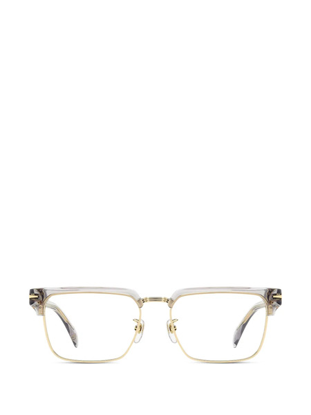 Eyewear By David Beckham Square-frame Metal Glasses - Grey 
