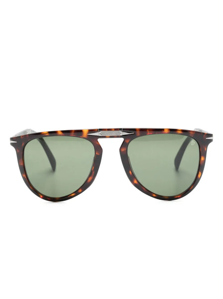  Eyewear By David Beckham Tortoiseshell Pilot-frame Sunglasses - Brown 