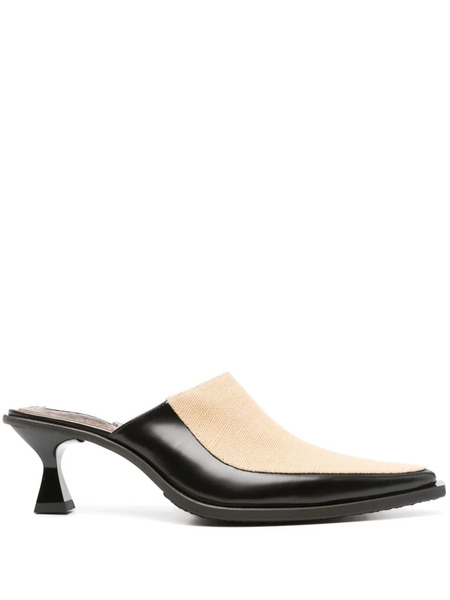  Eytys 65mm Panelled Mules - Neutrals 
