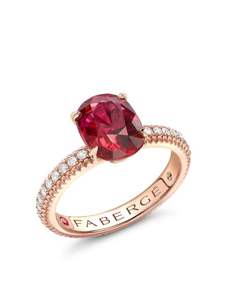  Fabergé 18kt Rose Gold Colours Of Love Ruby And Diamond Ring - Red 