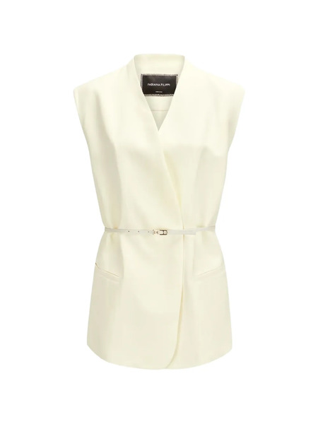  Fabiana Filippi Belted Jacket - White 
