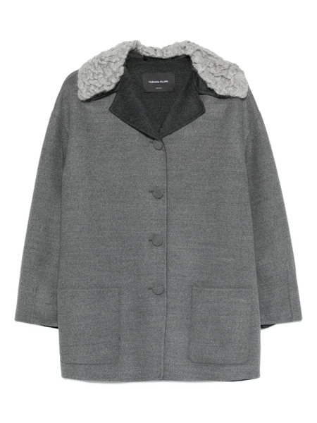  Fabiana Filippi Cable-trimmed Wool Jacket - Grey 