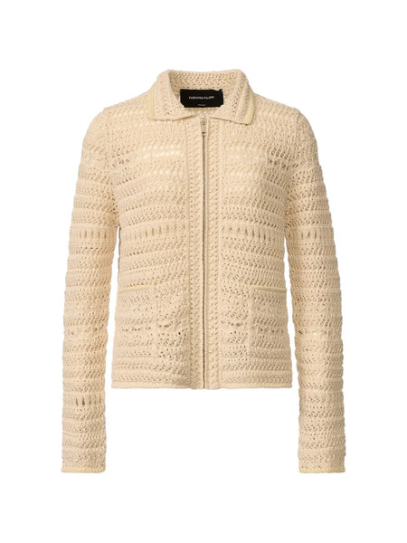  Fabiana Filippi Crochet Zip Jacket - Neutrals 