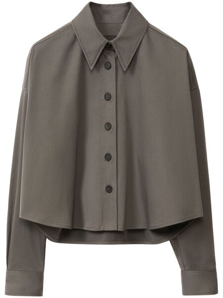  Fabiana Filippi Cropped Jacket - Grey 