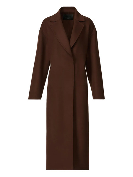  Fabiana Filippi Drawstring-back Wool Midi Coat - Brown 