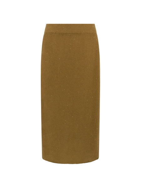  Fabiana Filippi Elasticated Midi Skirt - Brown 