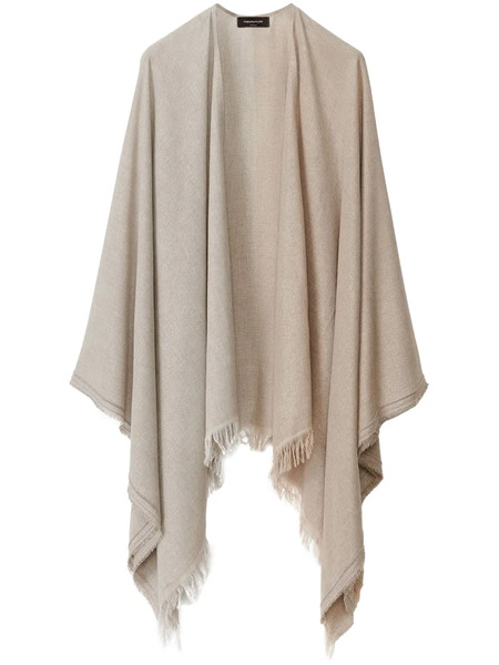  Fabiana Filippi Frayed-hem Cape - Neutrals 