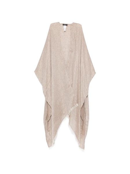  Fabiana Filippi Frayed Poncho - Brown 