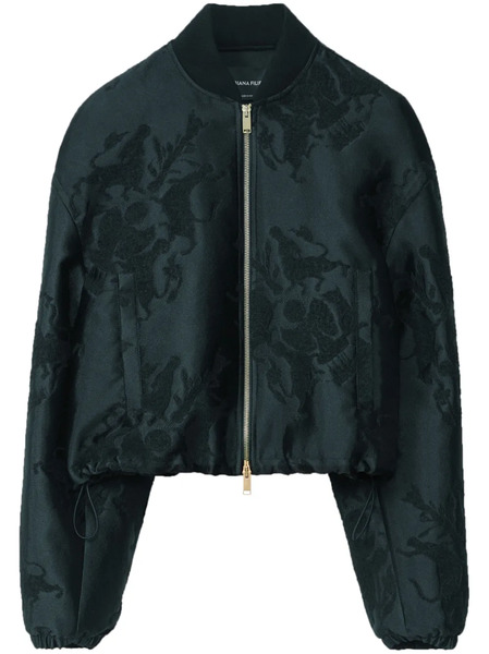  Fabiana Filippi Jacquard Bomber Jacket - Black 