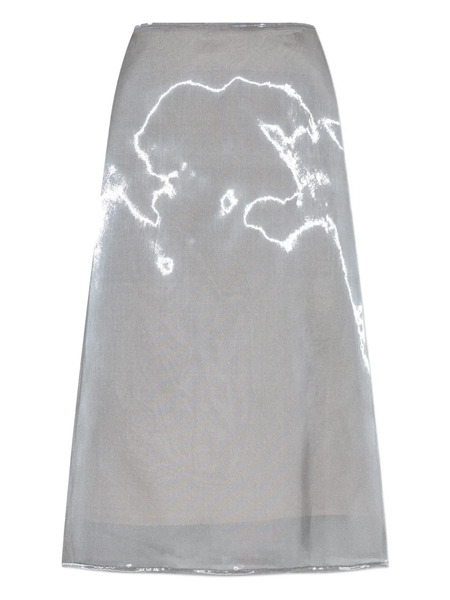  Fabiana Filippi Metallic-effect Skirt - Grey 