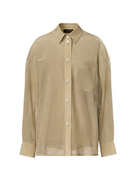  Fabiana Filippi Perforated Buttoned Shirt - Neutrals 