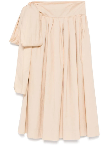  Fabiana Filippi Pleated Midi Skirt - Neutrals 