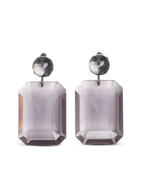  Fabiana Filippi Rectangle Drop Earrings - Purple 