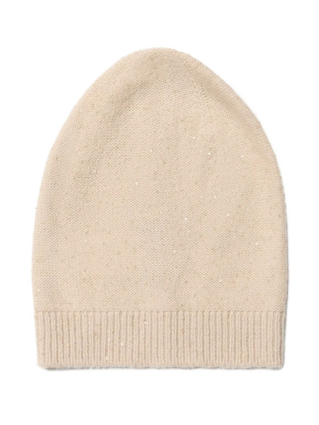  Fabiana Filippi Sequin-embellished Beanie Hat - Neutrals 