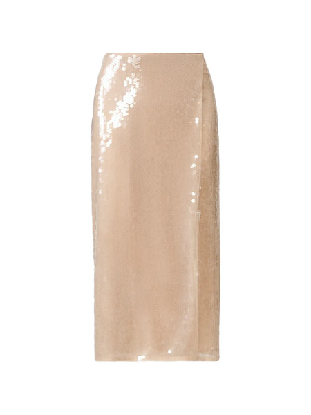  Fabiana Filippi Sequin Wrap Midi Skirt - Neutrals 