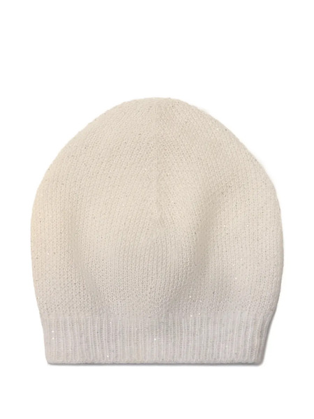  Fabiana Filippi Sequined Beanie Hat - Neutrals 