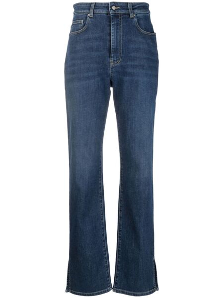  Fabiana Filippi Side-slit Bootcut Jeans - Blue 