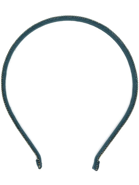  Fabiana Filippi Studded Thin Headband - Green 