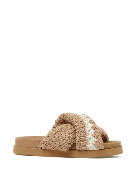  Fabiana Filippi Twisted Stripe Sandals - Neutrals 