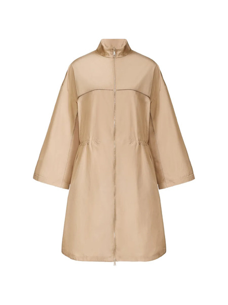  Fabiana Filippi Zip Flared Coat - Neutrals 