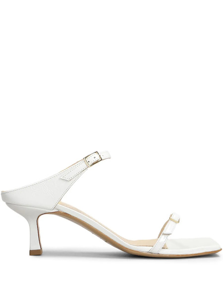  Fabio Rusconi 65mm Leather Sandals - White 