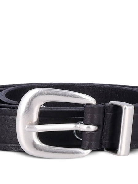  Fabrizio Mancini Norvegia Embossed-buckle Leather Belt - Black 