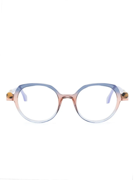  Face à Face Kyoto 1 Round-frame Glasses - Blue 