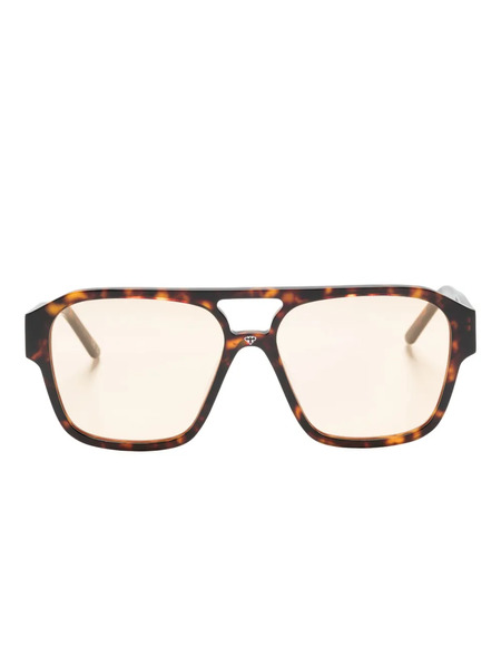 Face Hide Tortoiseshell-pattern Sunglasses - Brown 