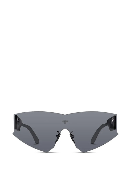  Face Hide Vertigo Futuristic-shape Logo-detail Sunglasses - Black 