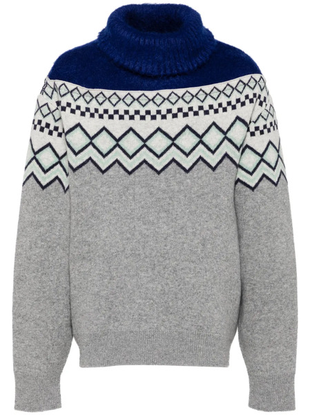  Facetasm Contrasting-panel Jumper - Grey 