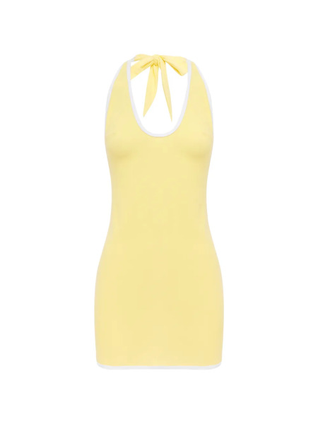  Fae Swim Ava Halterneck Mini Dress - Yellow 