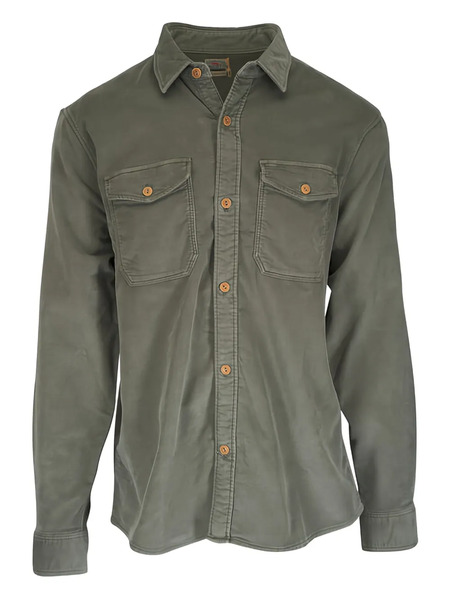  Faherty Buttoned Flap-pocket Shirt - Green 