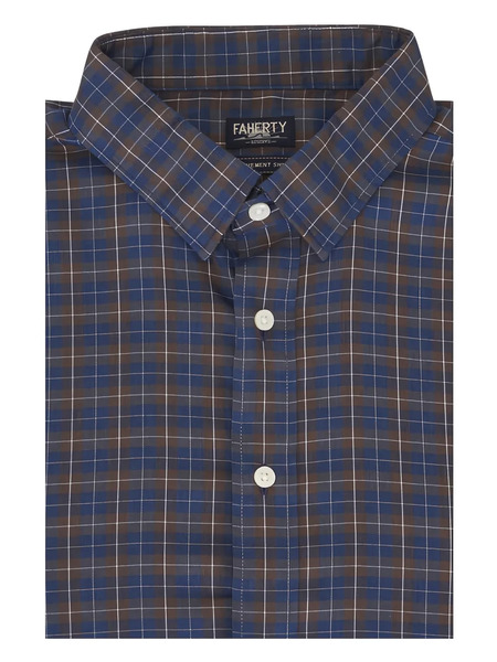  Faherty Check-pattern Shirt - Blue 