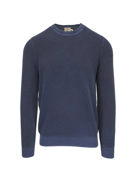  Faherty Crewneck Long-sleeve Knitted Sweater - Blue 