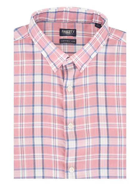  Faherty Movement™ Checked Shirt - Pink 