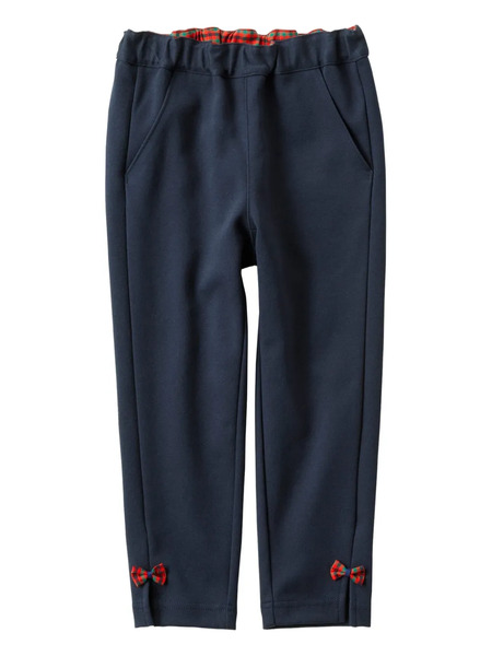  Familiar Bow-detail Trousers - Blue 