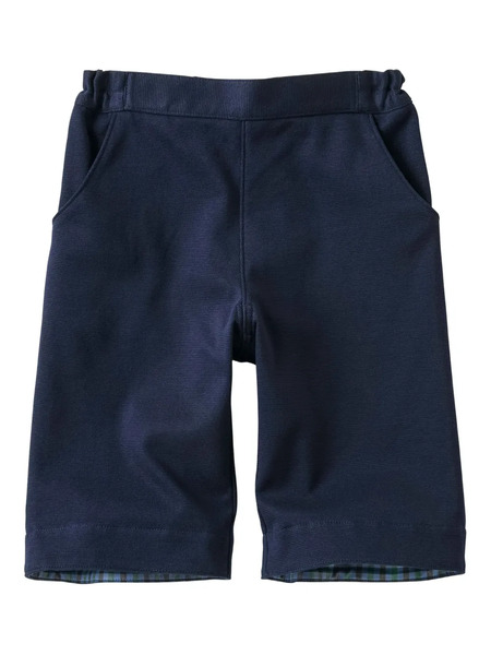  Familiar Check-details Shorts - Blue 