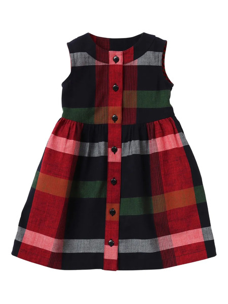  Familiar Checked Mini Dress - Black 