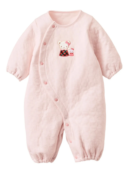  Familiar Embroidered Cotton-blend Romper - Pink 