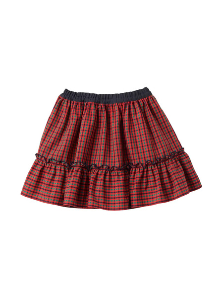  Familiar Reversible Cotton Miniskirt - Red 