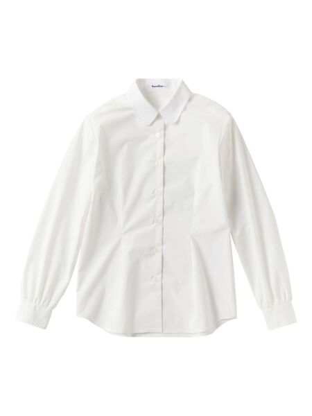  Familiar Rounded-collar Shirt - White 