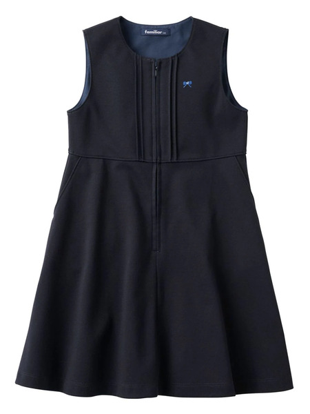  Familiar Sleeveless Cotton Dress - Blue 