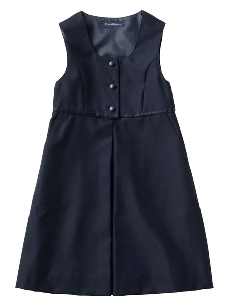  Familiar Sleeveless Wool Midi Dress - Blue 